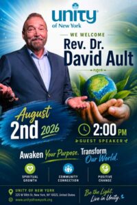 Rev. Dr. David Ault August 2nd 2026 Unity of New York Guest Speaker 200 PM